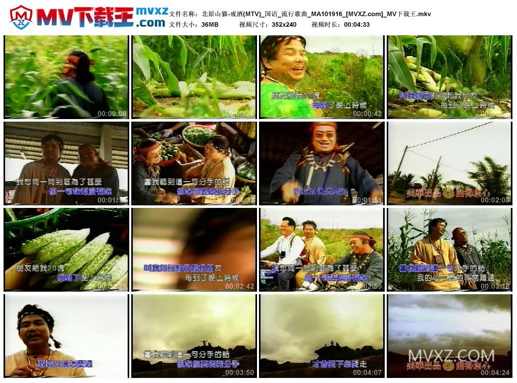 北原山猫-戒酒(MTV)_国语_流行歌曲_MA101916